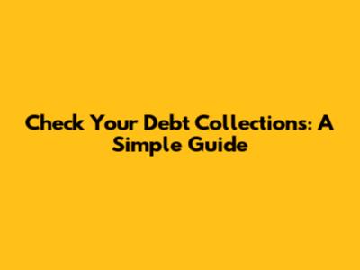 Check Your Debt Collections: A Simple Guide