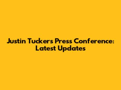 Justin Tucker's Press Conference: Latest Updates