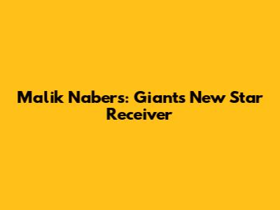 Malik Nabers: Giants' New Star Receiver