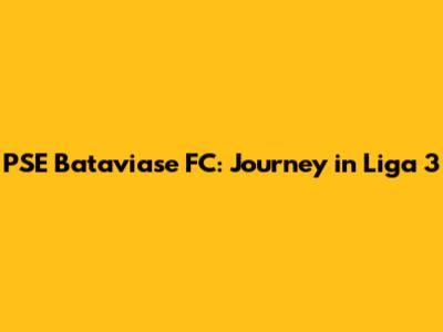 PSE Bataviase FC: Journey in Liga 3