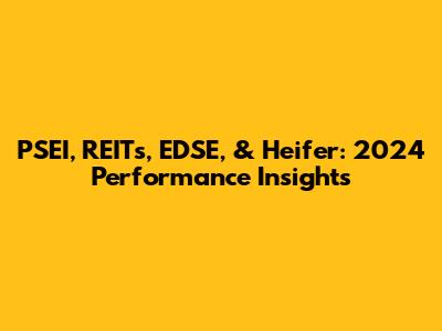 PSEI, REITs, EDSE, & Heifer: 2024 Performance Insights