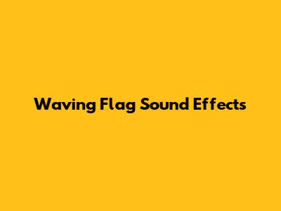 Waving Flag Sound Effects