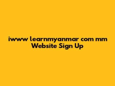 iwww learnmyanmar com mm Website Sign Up